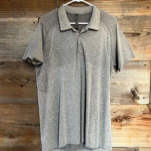 lululemon athletica Heather Gray Men's Polo Shirt
